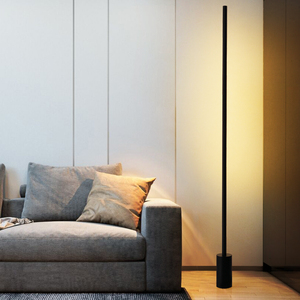 Lámparas de Pie de Madera Oscura, Lámpara de Pie LED Moderna con Color Negro para Hotel LED - Product Image 1