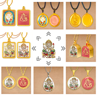 Collar de Ganesha al por mayor, Figura del Dios Ganesha Indio, Joyería Tailandesa, Pequeñas Estatuas de Ganesha para Iglesia Religiosa y Regalo