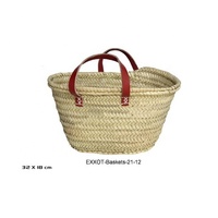 EXXOT DESIGN Özel Logo MA Fas Çift Saplı Doum Sepetleri Doğal Desen Orta Boy 30-50cm Promosyon Çantaları %100 Kontrol