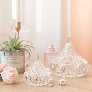 Ventes en gros de pots à bougies en verre de luxe avec couvercle, boîte à bijoux en verre ou boîte à bibelots pour la décoration de la maison - Product Image 6