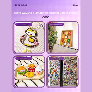 Kit de perles Perler en plastique, ensemble complet avec perles Fusion de 26 mm, outils, bricolage, jouet éducatif, en boîte - Product Image 4
