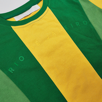 T-shirt surdimensionné personnalisé à manches courtes, col rond décontracté, en jersey de coton imprimé, color block, streetwear, t-shirts courts pour hommes