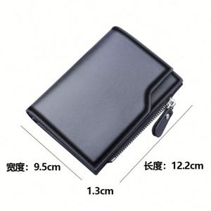1pc Stylish Short <b>Wallet</b>, Casual Business PU Leather Card Holder With Multiple Card Slots and Coin Pocket, Perfect Gift <b>for</b> <b>Men</b> - Product Image 6