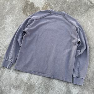 Camiseta Raglan Oversize de Algodón 100% Personalizada al por Mayor, Camiseta Térmica Bordada de Manga Larga y Peso Pesado - Product Image 2