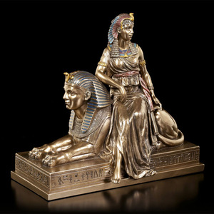 Estatua de Bronce Grande y Famosa de <span class=keywords><strong>Cleopatra</strong></span> Sentada sobre la Esfinge - Product Image 6