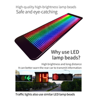 Tablero de Letrero Led Flexible Mensajes Programables Pegatinas Impermeables Panel de Pantalla Led Rgb para Tienda Ventana de Coche Pantalla de Matriz Led