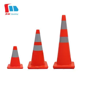 18 Zoll Solid Orange PVC Cone für Higway Safety Multifunktions-Kegel verkehrs kontrolle