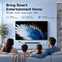 Televisor Inteligente LED R&E de 32 Pulgadas, 768P, 4K Ultra HD, Android con Dolby Audio, HDR10, Diseño sin Marco para Cine y Uso Portátil