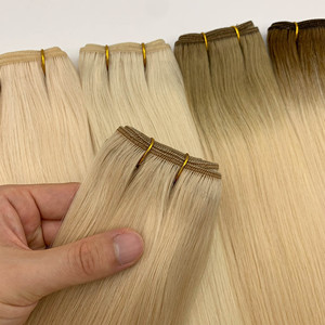 Cheveux de trame populaires de machine d'expédition directe de prolongements personnalisables européens de cheveux vierges disponibles <span class=keywords><strong>dans</strong></span> diverses couleurs et longueurs - Product Image 3
