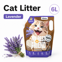 Litière pour chat en tofu OK PET, best-seller, écologique, naturelle, biodégradable, jetable aux toilettes, forte absorption, anti-adhésive, faible teneur en poussière, en vrac