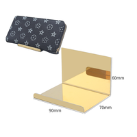 Prix bas Offre Spéciale couches plaqué or miroir Surface en acier inoxydable portefeuille présentoir support magasin de détail fournitures support