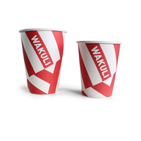 Gobelets à café en papier à paroi simple, impression de logo personnalisée, vente en gros en vrac pour usage quotidien au bureau, directement de l'usine
