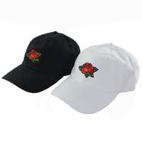 Casquette de baseball en coton pour papa, broderie florale, casquette de sport non structurée, casquette de baseball en métal pour papa