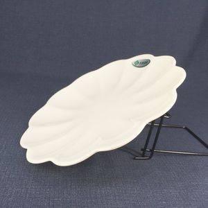 Plato personalizable de gama alta con borde de flores de melamina, vajilla reutilizable, diseño especial para restaurantes, calcomanía Irregular de plástico - Product Image 3