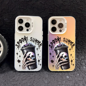 OEM Custom Cartoon UV Print <strong>Skull</strong> Scary Horror TPU+PC Shockproof Anti-Fingerprint Mobile Phone <strong>Case</strong> for 13 14 15 16 17 Pro Max - Product Image 1