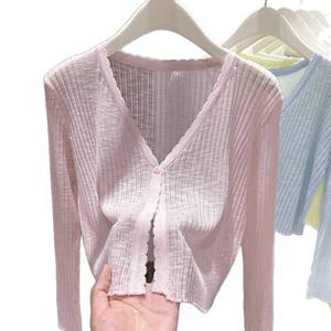 शैली xnrpd नीले मानक बुना हुआ बर्फ रेशम कोरियन एंटी-झुर्रियों महिला ग्रीष्मकालीन पोशाक एयर कंडीशनिंग शर्ट - Product Image 5