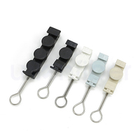 Collier de fixation extérieur pour câble de descente FTTH, crochet en S en plastique, tension aérienne pour câble optique rond ADSS, ancrage optique, collier de télécommunication