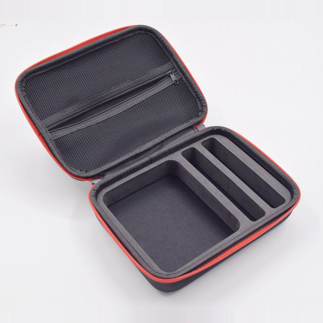 Manufacturer Custom LOGO Molded Eva/nylon Black Portable Zipper Organizer case Soft Sided Foam Carry case