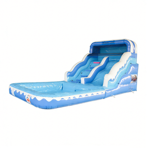 Tobogán Acuático Inflable de Doble Carril Blue Wave con <span class=keywords><strong>Piscina</strong></span> de Chapoteo (Grado Comercial) - Product Image 5