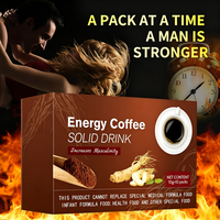 Poudre de café à l'extrait de maca pour l'énergie instantanée des hommes adultes, pour la force et l'amélioration masculine