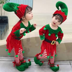 Robe de Noël pour filles, Fée verte, Robe de fête mignonne, Tenue de spectacle, Costume de Noël pour enfants - Product Image 3