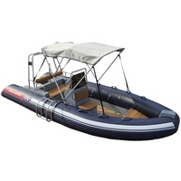 Bateau pneumatique de pêche RIB 480 à coque en fibre de verre PVC/Hypalon/Orca certifié CE, haute vitesse, 16 pieds, à vendre