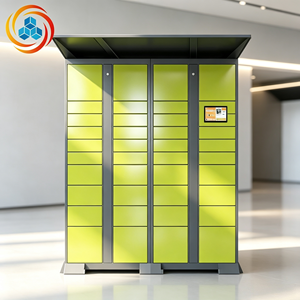 Système de casier à colis intelligent en métal assemblé pour l'extérieur, avec serrure électronique, 18 compartiments, robuste et durable - Product Image 5
