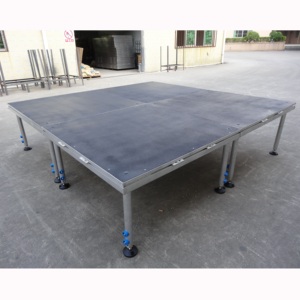 Escenario Portátil Ligero de Altura Ajustable para Conciertos y Actuaciones, Fácil de Montar, Superficie Antideslizante, Aluminio - Product Image 2