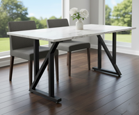 Pieds de table de salle à manger modernes en métal pour écoles et restaurants, en acier inoxydable Xinhao SC-001, durables, garantie 1 an