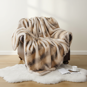 Plaids en fausse fourrure de vison Zhengtai, doux, moelleux et confortables, plaids de luxe en fausse fourrure - Product Image 3