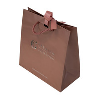 Poignées de ruban de luxe blanc bon marché, emballage cadeau de bijoux de mariage, sacs en papier imprimés personnalisés avec votre propre Logo