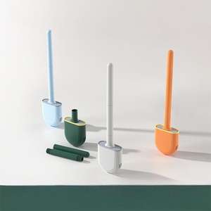 Offre Spéciale Wc tête plate brosse à poils souples flexibles brosses <span class=keywords><strong>de</strong></span> nettoyage Base étanche à l'<span class=keywords><strong>eau</strong></span> brosse <span class=keywords><strong>de</strong></span> <span class=keywords><strong>toilette</strong></span> respirante en silicone - Product Image 1