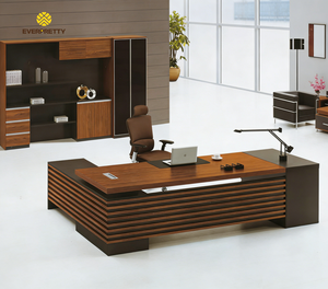 Moderna Scrivania Direzionale <span class=keywords><strong>in</strong></span> Legno con Sedia Ergonomica per <span class=keywords><strong>Ufficio</strong></span> CEO e Manager - Product Image 2