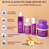 Crème Capillaire Bio au Botox et à la Kératine en Gros, OEM, Soin Capillaire Bio au Chocolat pour Cheveux Lisses, Réparateur avec Effet Lissant
