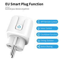Prise intelligente SIXWGH Tuya 16A EU avec Wi-Fi intégré, compatible avec l'application Tuya Smart Life et Google Home, commande vocale, en plastique