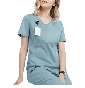 green emerald velvet dress Women's Medical Scrub Dress | Berry main image 0