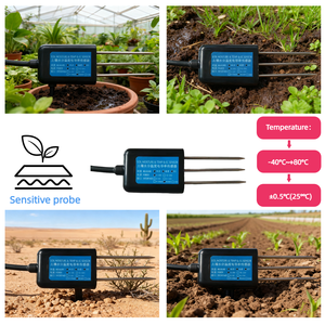 ZONEWU Smart High Precision Eco-Friendly LoRa Solar <strong>Soil</strong> EC <strong>Sensor</strong> 3 in 1Solar <strong>Soil</strong> EC Analyzer for Fruit and Vegetable Farmland - Product Image 4