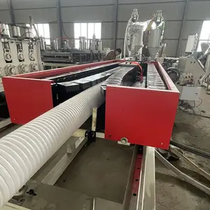 HDPE/PVC double wall corrugated pipe making machine