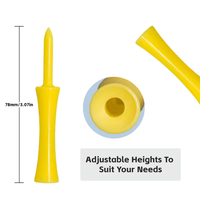 Vente chaude Multi-Couleur En Plastique Étape Limite Château Golf Tees Contrôle De La Hauteur Accessoires De Golf