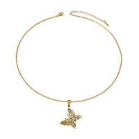 Nuevo y Sencillo Collar con Colgante de Acero Inoxidable con Caligrafía Religiosa Musulmana Islámica Árabe de Mariposa, Venta al por Mayor para Eid y Ramadán