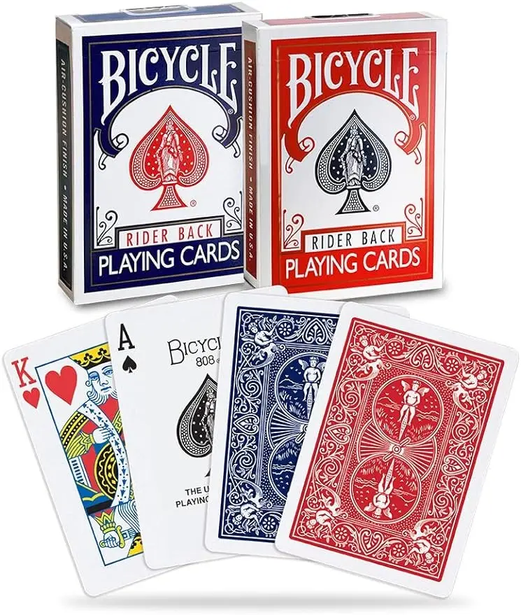 Cartas de jogo padrão para ciclismo, cartas de pôquer vermelho e branco, adereços mágicos, jogos de mesa