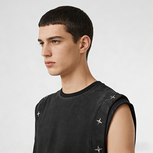 Camisetas sin mangas vintage para hombre, personalizadas al por mayor, 100% algodón, lavado ácido, peso pesado, ecológicas - Product Image 4