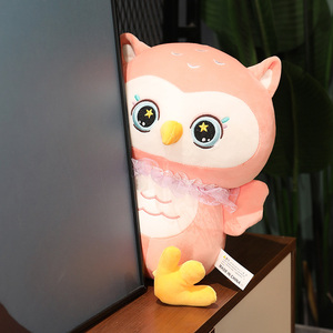 Peluche Gufo Rosa e Blu con Grandi Occhi, Imbottitura in Cotone PP, Morbido Giocattolo di Peluche per Bambini, Regalo Unisex - Product Image 6