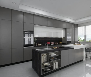 Armoires de cuisine modernes haut de gamme personnalisées, très vendues, pour l'intérieur et l'extérieur, en acier inoxydable - Product Image 5