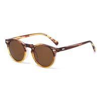 Nouvelles lunettes de soleil polarisées tendance à monture ronde, design de marque, prix d'usine, verres miroir, protection UV400 pour femmes