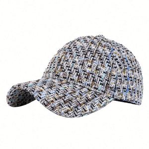 Nouvelle Arrivée 2025 – Casquette de Baseball Unisexe en Tweed à Carreaux Tendance pour Femme – Chapeau Décontracté et Sportif pour l'Automne et l'Hiver - Product Image 1