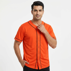 XS-4XL Oversize Loose Quick Dry 100%polyester Mesh Sport Jersey Breathable Short Sleeve Sports Uniform Blank Baseball Jersey - Product Image 1