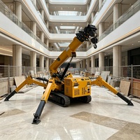 Grue araignée RST L-701 de 3 tonnes, compacte, certifiée CE, avec nacelle élévatrice télescopique électrique pour la maintenance des bâtiments en hauteur