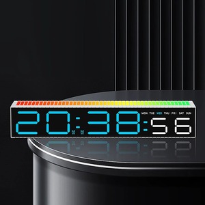 Lámpara <span class=keywords><strong>de</strong></span> Escritorio Creativa Huayang con <span class=keywords><strong>Reloj</strong></span> 5517, Luz LED Activada por Sonido, Luz Nocturna Ambiental para Dormitorio, Decoración <span class=keywords><strong>de</strong></span> Sala <span class=keywords><strong>de</strong></span> Juegos - Product Image 1