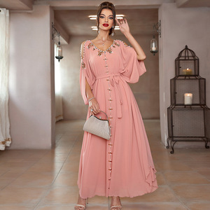 Abaya Aberta de Chiffon SIPO, Kaftan de Dubai e Turquia, Cardigã Muçulmano, Vestidos Abayas para Mulheres, Robe Casual, Kimono Feminino, Caftan - Product Image 3